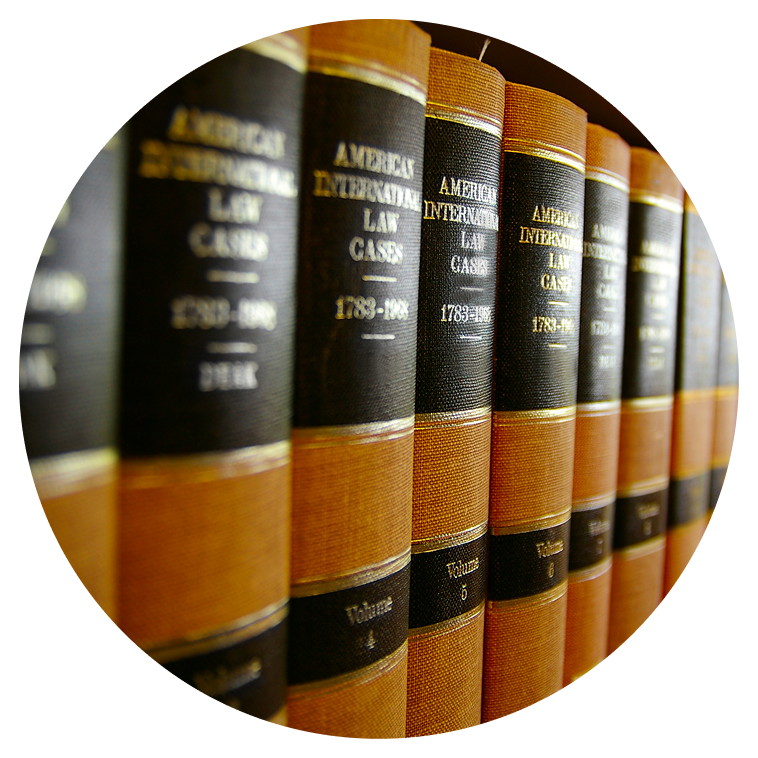 law books up close